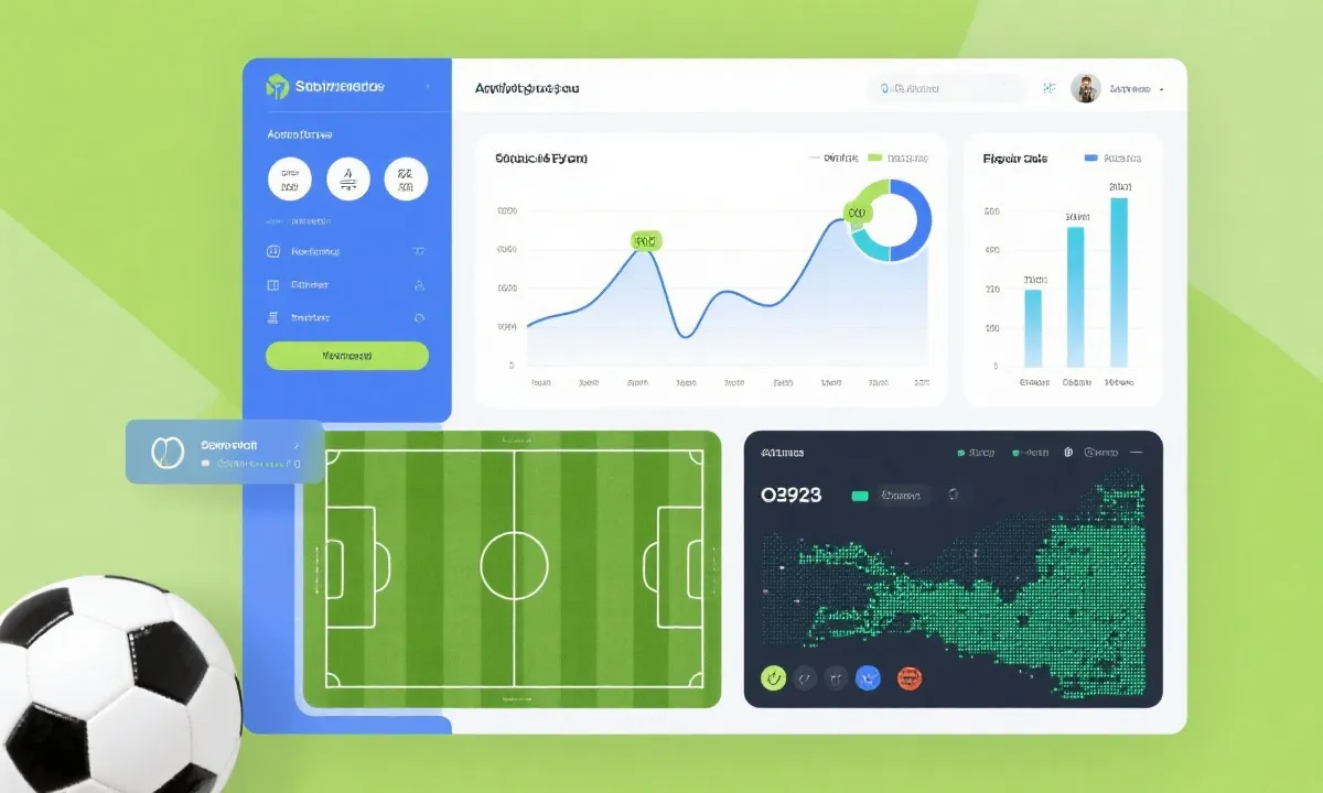 足球数据分析与指数走势界面示意图